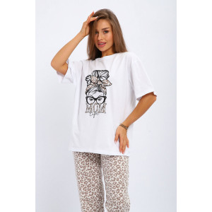 Костюм двойка женский №210.2 кулирка (р-ры: 42-56) бежевый