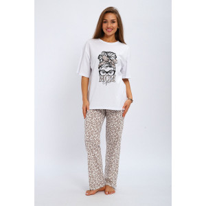 Костюм двойка женский №210.2 кулирка (р-ры: 42-56) бежевый