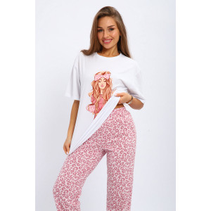 Костюм двойка женский №210.3 кулирка (р-ры: 42-56) розовый