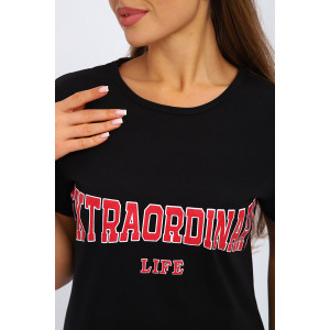 Туника женская №203 кулирка (р-ры: 44-56) черный