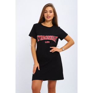 Туника женская №203 кулирка (р-ры: 44-56) черный