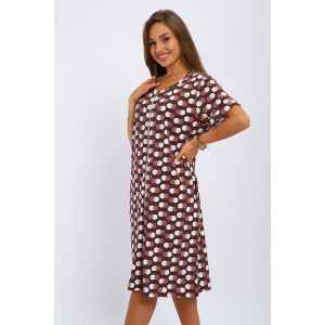 Халат женский №200 кулирка (р-ры: 50-60) коричневый