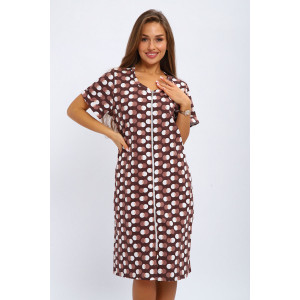 Халат женский №200 кулирка (р-ры: 50-60) коричневый