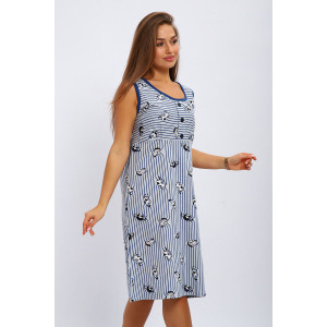 Сорочка женская №201 кулирка (р-ры: 46-56) голубой Сорочка женская №201 кулирка (р-ры: 46-56) голубой