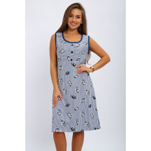 Сорочка женская №201 кулирка (р-ры: 46-56) голубой Сорочка женская №201 кулирка (р-ры: 46-56) голубой