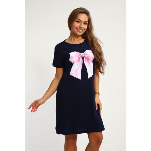 Туника женская №207 кулирка (р-ры: 48-58) синий Туника женская №207 кулирка (р-ры: 48-58) синий