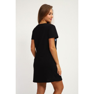 Туника женская №208 кулирка (р-ры: 44-58) черный Туника женская №208 кулирка (р-ры: 44-58) черный