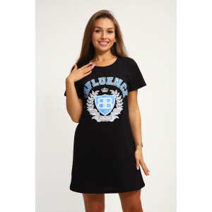 Туника женская №208 кулирка (р-ры: 44-58) черный Туника женская №208 кулирка (р-ры: 44-58) черный