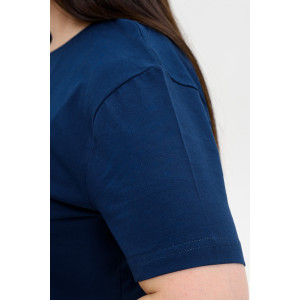 Футболка унисекс №8471/02 кулирка (р-ры: 42-72) темно-синий - набор 2 шт.