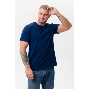 Футболка унисекс №8471/02 кулирка (р-ры: 42-72) темно-синий - набор 2 шт.