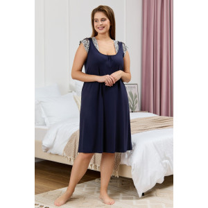 Сорочка женская "Ависта" вискоза (р-ры: 48-64) темно-синий