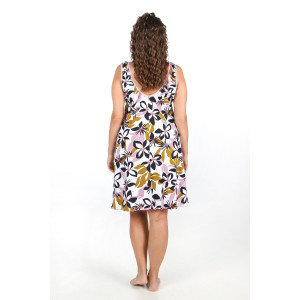 Сорочка женская "Татьяна" кулирка (р-ры: 46-60) расцветка 1 желтые цветы Сорочка женская "Татьяна" кулирка (р-ры: 46-60) расцветка 1 желтые цветы