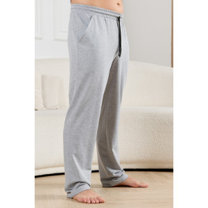 Брюки мужские "Тор-4.2" футер 2-х нитка петля (р-ры: 48-58) серый меланж