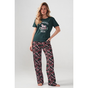 Пижама женская "Лошадка" 2416-К кулирка (р-ры: 46-56) зеленый Пижама женская "Лошадка" 2416-К кулирка (р-ры: 46-56) зеленый