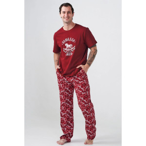 Пижама мужская "Лошадка" 2415-К кулирка (р-ры: 48-58) бордовый Пижама мужская "Лошадка" 2415-К кулирка (р-ры: 48-58) бордовый