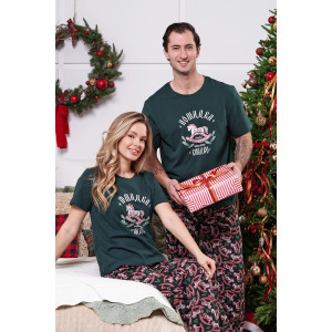 Пижама мужская "Лошадка" 2415-К кулирка (р-ры: 48-58) зеленый Пижама мужская "Лошадка" 2415-К кулирка (р-ры: 48-58) зеленый