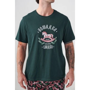 Пижама мужская "Лошадка" 2415-К кулирка (р-ры: 48-58) зеленый Пижама мужская "Лошадка" 2415-К кулирка (р-ры: 48-58) зеленый