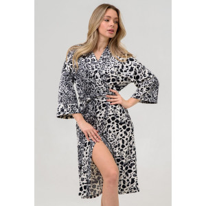 Халат женский "Сафари" 2422-В велюр (р-ры: 48-58) серый Халат женский "Сафари" 2422-В велюр (р-ры: 48-58) серый