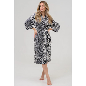 Халат женский "Сафари" 2422-В велюр (р-ры: 48-58) серый Халат женский "Сафари" 2422-В велюр (р-ры: 48-58) серый