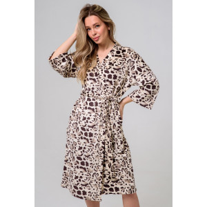 Халат женский "Сафари" 2422-В велюр (р-ры: 48-58) коричневый Халат женский "Сафари" 2422-В велюр (р-ры: 48-58) коричневый