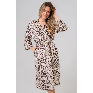 Халат женский "Сафари" 2422-В велюр (р-ры: 48-58) коричневый Халат женский "Сафари" 2422-В велюр (р-ры: 48-58) коричневый