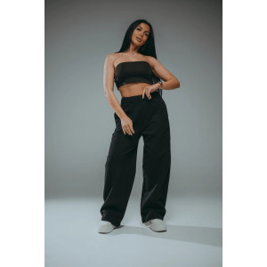 Брюки женские "Габриэль" лакост 2-х нитка пенье (р-ры: 44-62) черный Брюки женские "Габриэль" лакост 2-х нитка пенье (р-ры: 44-62) черный