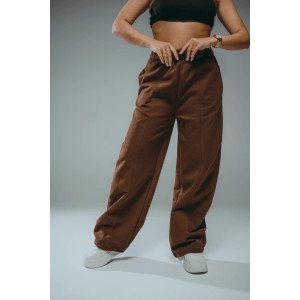 Брюки женские "Габриэль" лакост 2-х нитка пенье (р-ры: 44-62) коричневый Брюки женские "Габриэль" лакост 2-х нитка пенье (р-ры: 44-62) коричневый