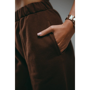 Брюки женские "Габриэль" лакост 2-х нитка пенье (р-ры: 44-62) коричневый Брюки женские "Габриэль" лакост 2-х нитка пенье (р-ры: 44-62) коричневый