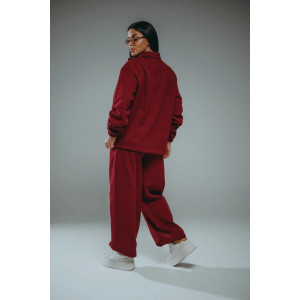 Брюки женские "Габриэль" лакост 2-х нитка пенье (р-ры: 44-62) бордо Брюки женские "Габриэль" лакост 2-х нитка пенье (р-ры: 44-62) бордо