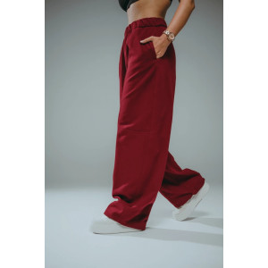 Брюки женские "Габриэль" лакост 2-х нитка пенье (р-ры: 44-62) бордо Брюки женские "Габриэль" лакост 2-х нитка пенье (р-ры: 44-62) бордо