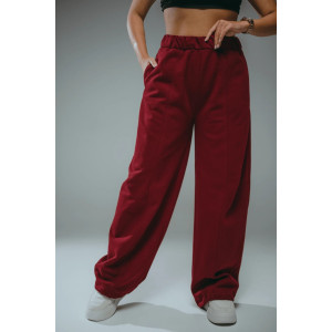 Брюки женские "Габриэль" лакост 2-х нитка пенье (р-ры: 44-62) бордо Брюки женские "Габриэль" лакост 2-х нитка пенье (р-ры: 44-62) бордо