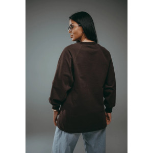 Свитшот женский "Символ" футер 2-х нитка пенье фирча (р-ры: 46-60) шоколад Свитшот женский "Символ" футер 2-х нитка пенье фирча (р-ры: 46-60) шоколад