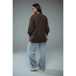 Свитшот женский "Символ" футер 2-х нитка пенье фирча (р-ры: 46-60) шоколад Свитшот женский "Символ" футер 2-х нитка пенье фирча (р-ры: 46-60) шоколад