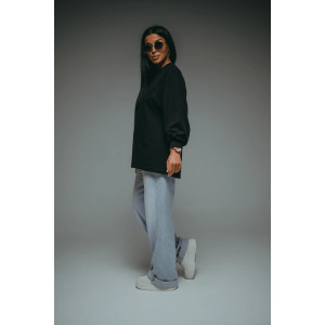 Свитшот женский "Символ" футер 2-х нитка пенье фирча (р-ры: 46-60) черный Свитшот женский "Символ" футер 2-х нитка пенье фирча (р-ры: 46-60) черный