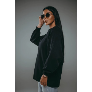 Свитшот женский "Символ" футер 2-х нитка пенье фирча (р-ры: 46-60) черный Свитшот женский "Символ" футер 2-х нитка пенье фирча (р-ры: 46-60) черный