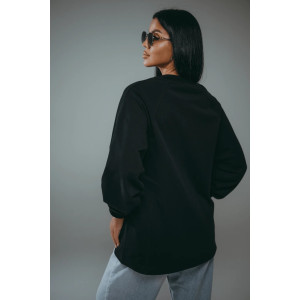 Свитшот женский "Символ" футер 2-х нитка пенье фирча (р-ры: 46-60) черный Свитшот женский "Символ" футер 2-х нитка пенье фирча (р-ры: 46-60) черный