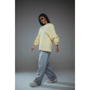 Свитшот женский "Символ" футер 2-х нитка пенье фирча (р-ры: 46-60) желтый Свитшот женский "Символ" футер 2-х нитка пенье фирча (р-ры: 46-60) желтый