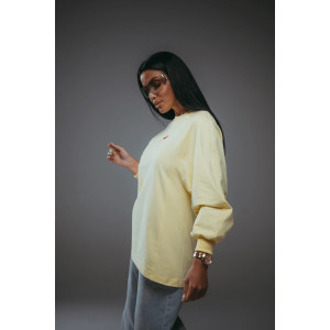 Свитшот женский "Символ" футер 2-х нитка пенье фирча (р-ры: 46-60) желтый Свитшот женский "Символ" футер 2-х нитка пенье фирча (р-ры: 46-60) желтый