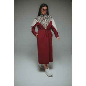 Платье женское "Одри" футер 2-х нитка с лайкрой пенье (р-ры: 46-60) марсала Платье женское "Одри" футер 2-х нитка с лайкрой пенье (р-ры: 46-60) марсала