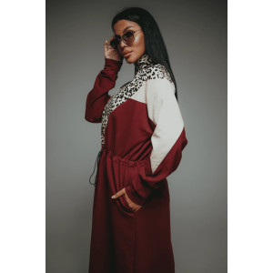 Платье женское "Одри" футер 2-х нитка с лайкрой пенье (р-ры: 46-60) марсала Платье женское "Одри" футер 2-х нитка с лайкрой пенье (р-ры: 46-60) марсала