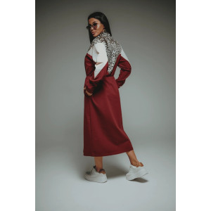 Платье женское "Одри" футер 2-х нитка с лайкрой пенье (р-ры: 46-60) марсала Платье женское "Одри" футер 2-х нитка с лайкрой пенье (р-ры: 46-60) марсала