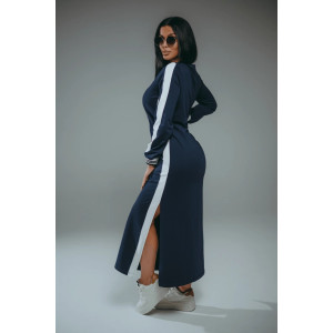 Платье женское "Дебора" футер 2-х нитка с лайкрой пенье (р-ры: 44-58) синий Платье женское "Дебора" футер 2-х нитка с лайкрой пенье (р-ры: 44-58) синий