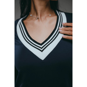 Платье женское "Дебора" футер 2-х нитка с лайкрой пенье (р-ры: 44-58) синий Платье женское "Дебора" футер 2-х нитка с лайкрой пенье (р-ры: 44-58) синий