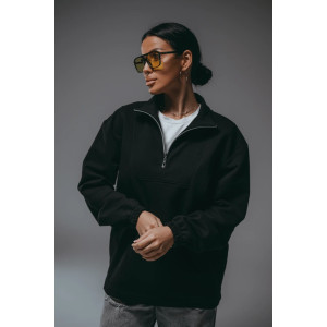 Свитшот женский "Брамея" лакост 2-х нитка пенье (р-ры: 46-60) черный Свитшот женский "Брамея" лакост 2-х нитка пенье (р-ры: 46-60) черный