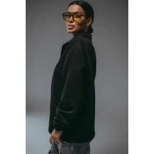 Свитшот женский "Брамея" лакост 2-х нитка пенье (р-ры: 46-60) черный Свитшот женский "Брамея" лакост 2-х нитка пенье (р-ры: 46-60) черный