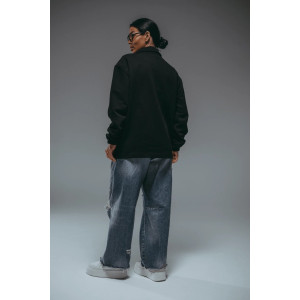 Свитшот женский "Брамея" лакост 2-х нитка пенье (р-ры: 46-60) черный Свитшот женский "Брамея" лакост 2-х нитка пенье (р-ры: 46-60) черный