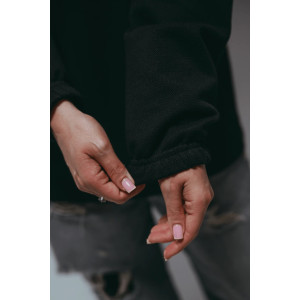 Свитшот женский "Брамея" лакост 2-х нитка пенье (р-ры: 46-60) черный Свитшот женский "Брамея" лакост 2-х нитка пенье (р-ры: 46-60) черный