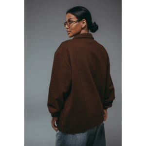 Свитшот женский "Брамея" лакост 2-х нитка пенье (р-ры: 46-60) коричневый Свитшот женский "Брамея" лакост 2-х нитка пенье (р-ры: 46-60) коричневый