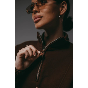 Свитшот женский "Брамея" лакост 2-х нитка пенье (р-ры: 46-60) коричневый Свитшот женский "Брамея" лакост 2-х нитка пенье (р-ры: 46-60) коричневый