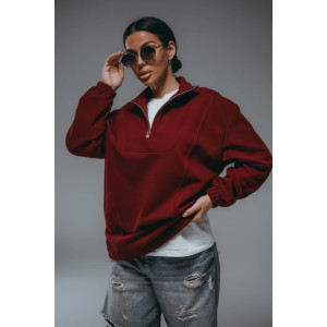 Свитшот женский "Брамея" лакост 2-х нитка пенье (р-ры: 46-60) бордо Свитшот женский "Брамея" лакост 2-х нитка пенье (р-ры: 46-60) бордо